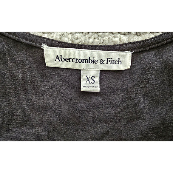 Abercrombie & Fitch Women's Size XS A Line Tunic Dress Black White Embroidered - Picture 5 of 9